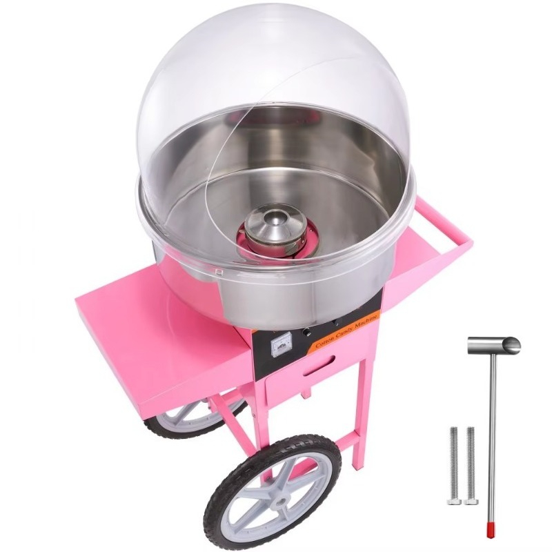 Candy Floss Machine - Macchina Commerciale per Zucchero Filato Rosa,