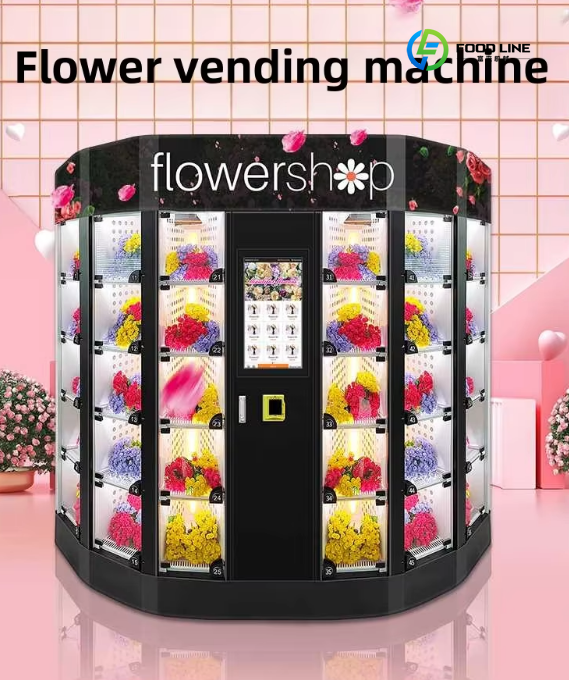 Vending Machine Qr Code - Distributore Automatico di Fiori Neri, Chiosco