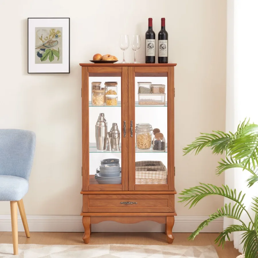 Glass Cabinet Display - Vetrina Illuminata in Vetro, Mobile Porta