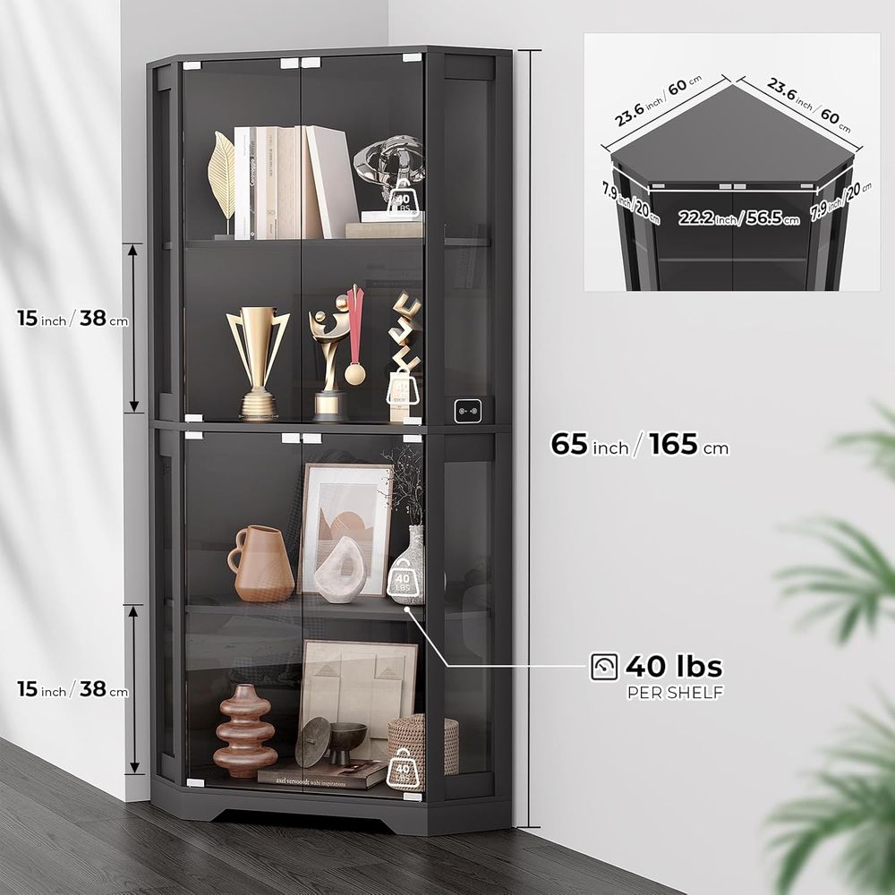 Vetrina Illuminata in Vetro a  - Glass Cabinet Display recensione e prezzo