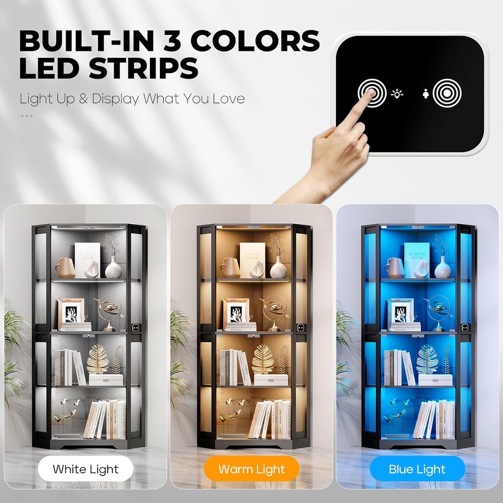 Vetrina Illuminata in Vetro a  - Glass Cabinet Display recensione e prezzo