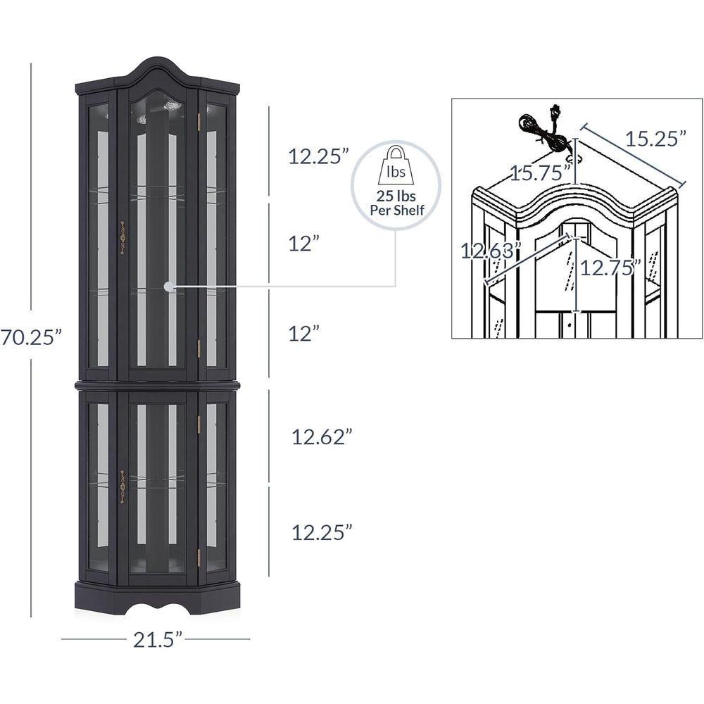 Vetrina espositiva illuminata  - Glass Cabinet Display recensione e prezzo