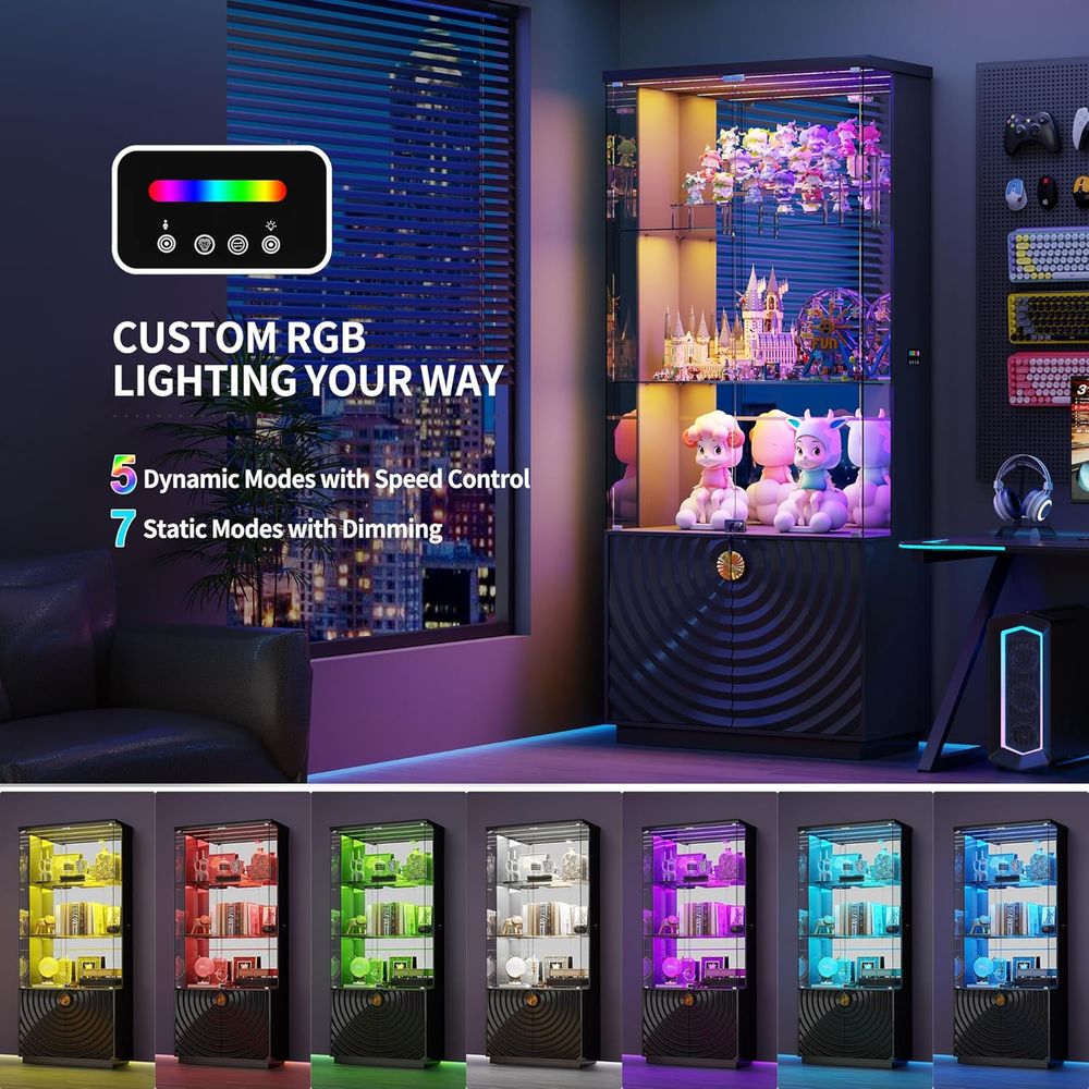 Vetrina in Vetro 71 con 4 Ripi - Glass Cabinet Display recensione e prezzo