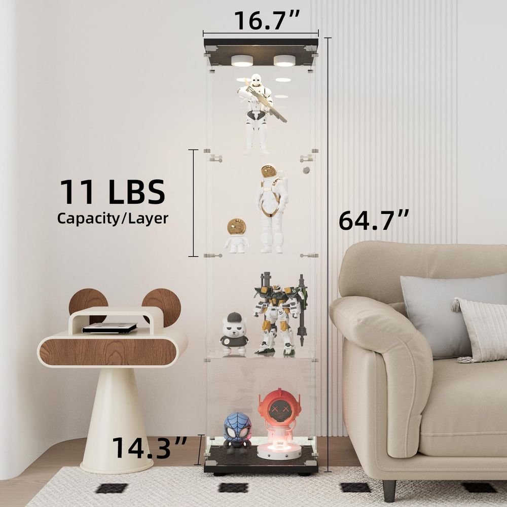 Vetrina Illuminata a LED con S - Glass Cabinet Display recensione e prezzo