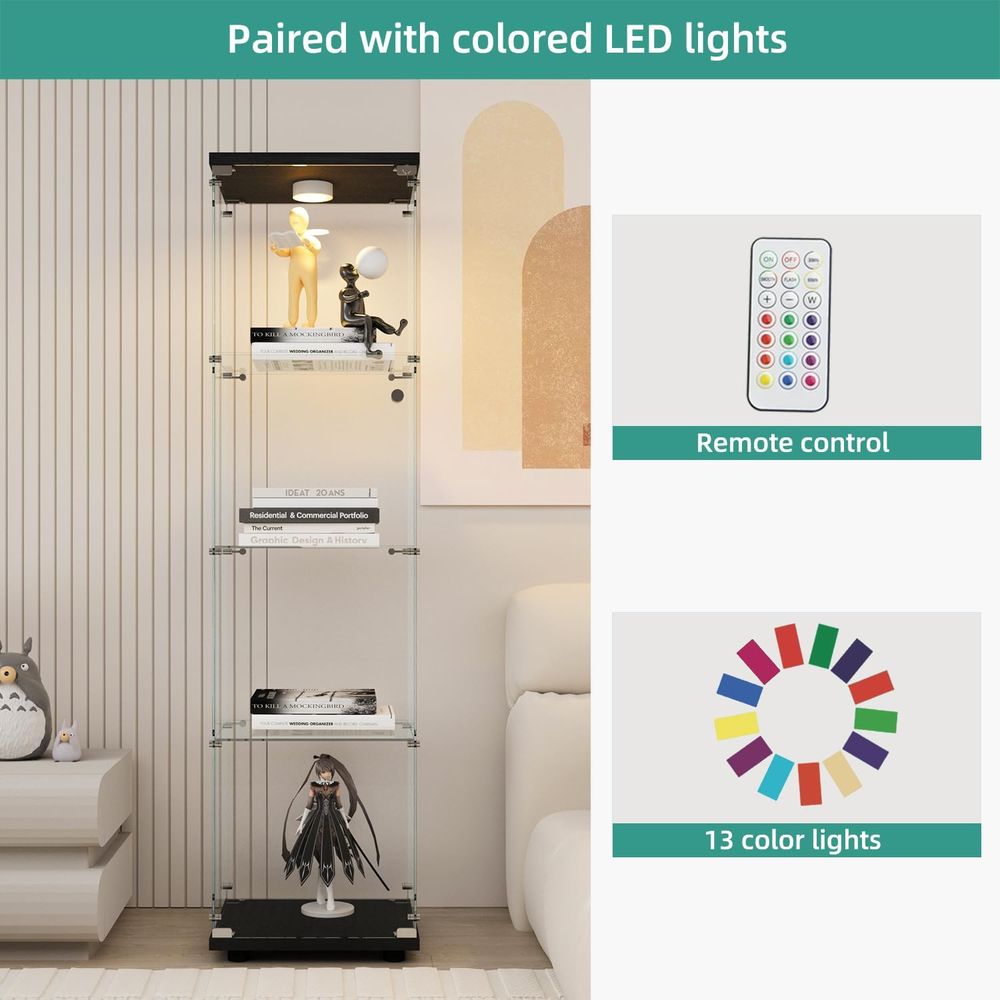 Vetrina Illuminata a LED con S - Glass Cabinet Display recensione e prezzo