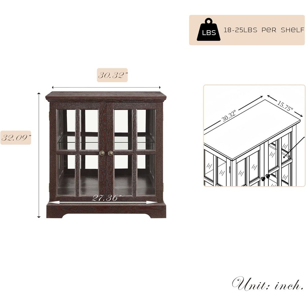 Vetrina Illuminata a 32 LED co - Glass Cabinet Display recensione e prezzo