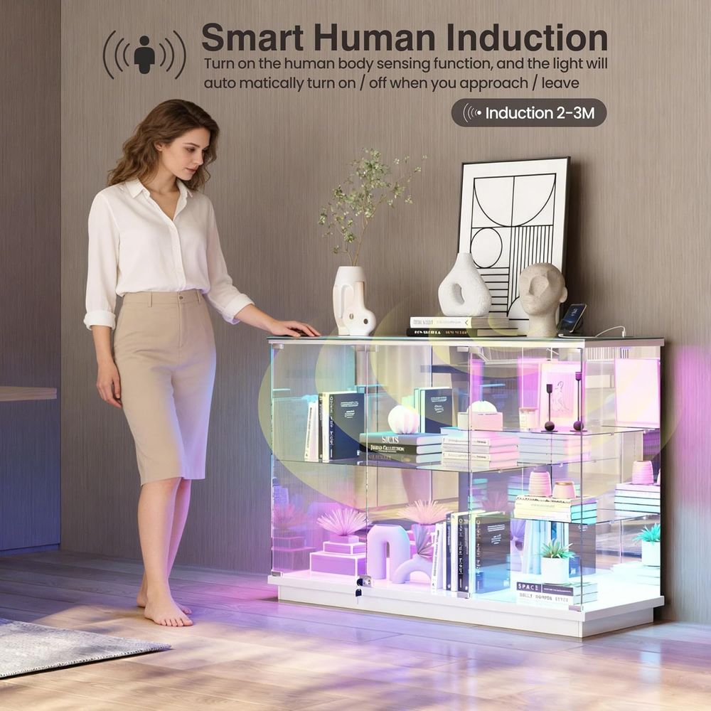 Vetrina Espositiva Bianca Luci - Glass Cabinet Display recensione e prezzo