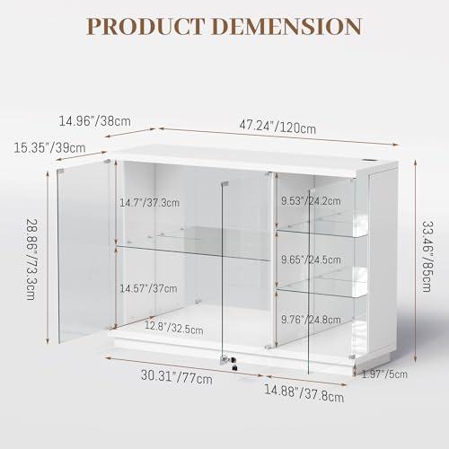 Vetrina in Vetro con Serratura - Glass Cabinet Display recensione e prezzo
